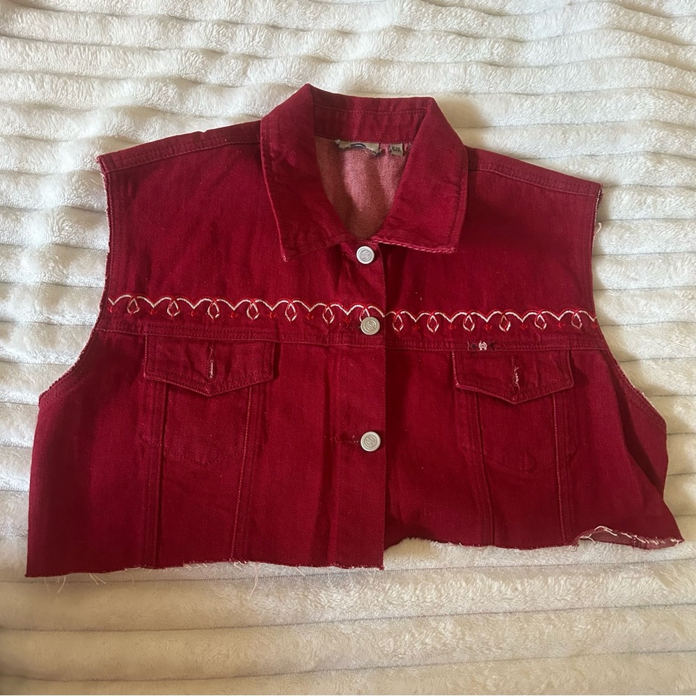 vintage cropped vest